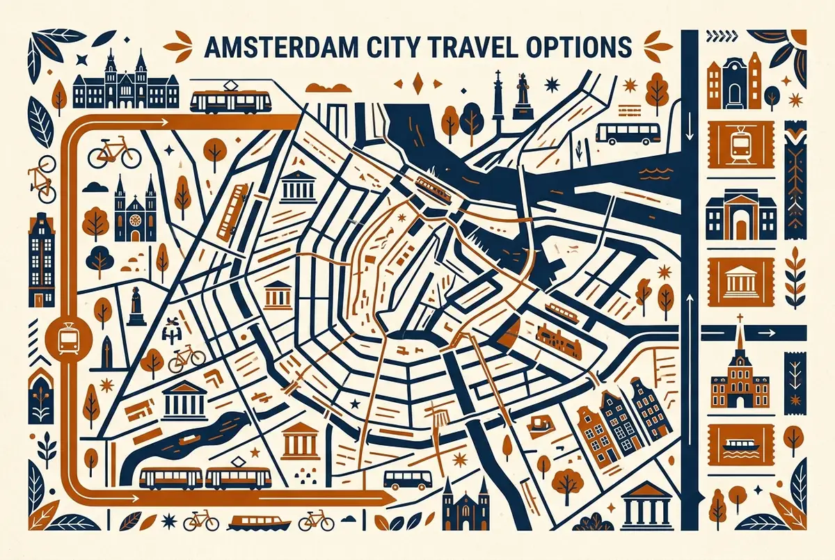 infographic comparing amsterdam ticket and pass options for the question how to save money in amsterdam